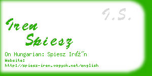 iren spiesz business card